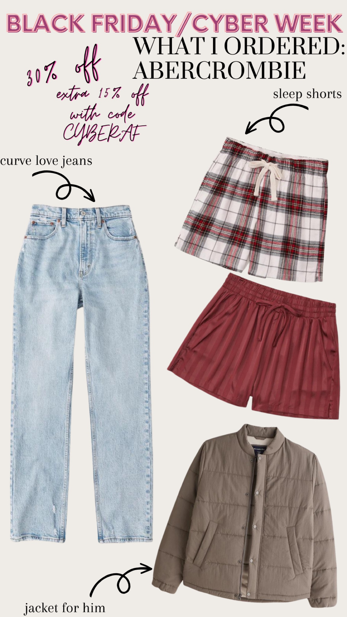 My order from Abercrombie! #blackfriday #cyberweek #abercrombie #forher #forhim 

#LTKCyberweek #LTKHoliday #LTKGiftGuide