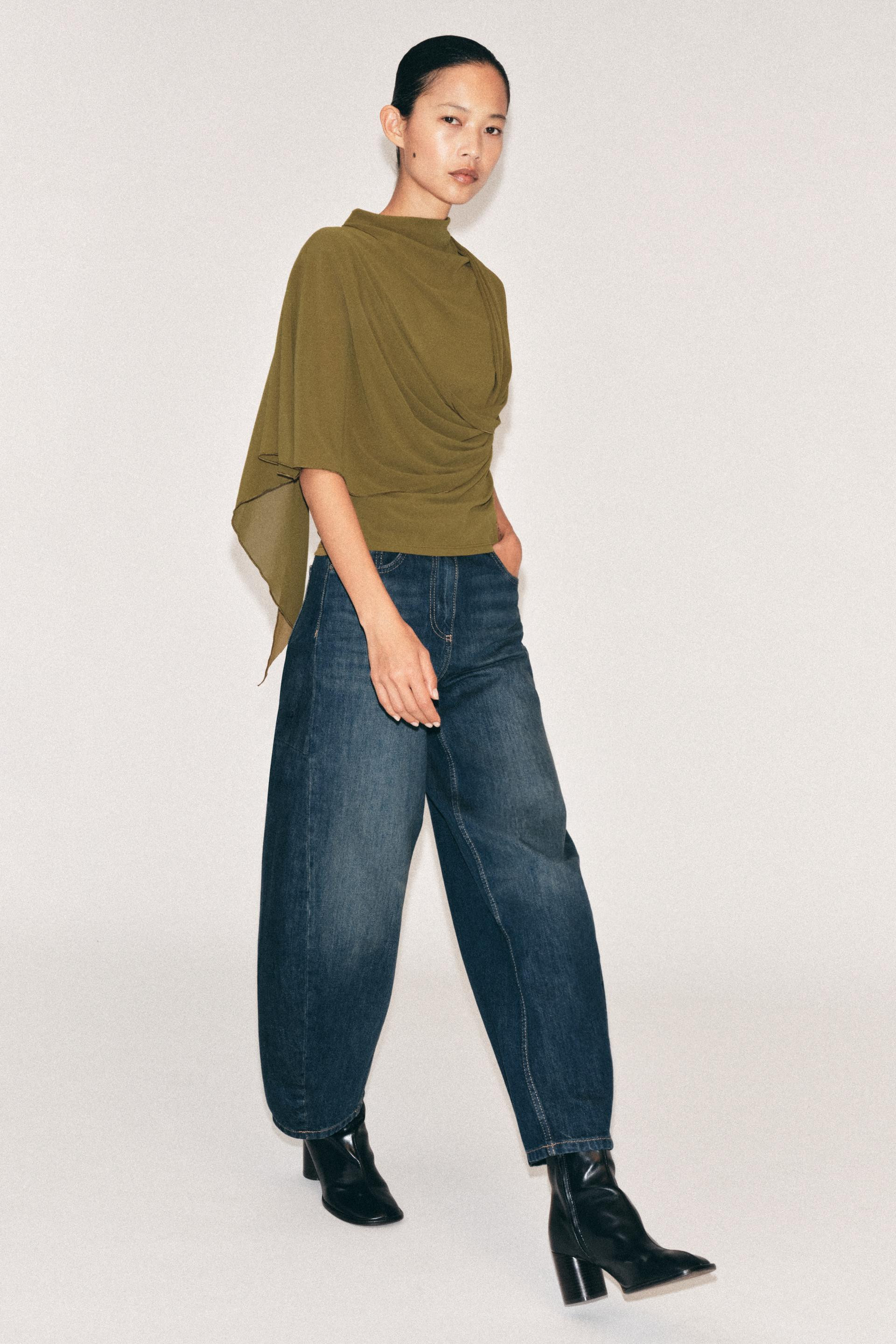 DRAPED ASYMMETRIC TOP | Zara US