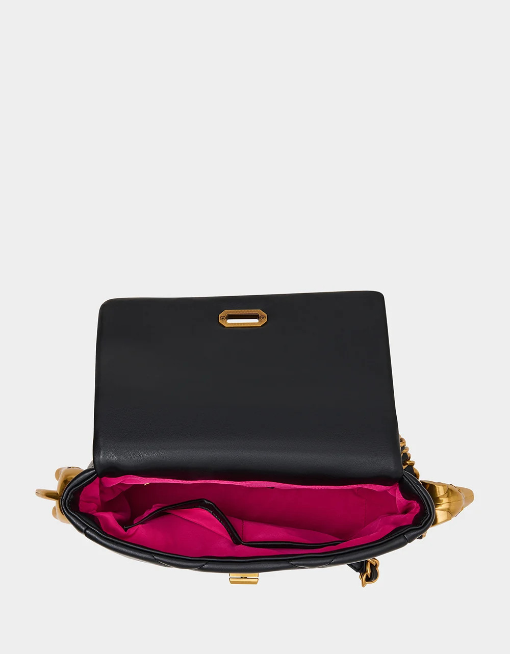 DACHSHUND METAL FLAP Black Dog Women's Crossbody Handbag | Betsey Johnson
