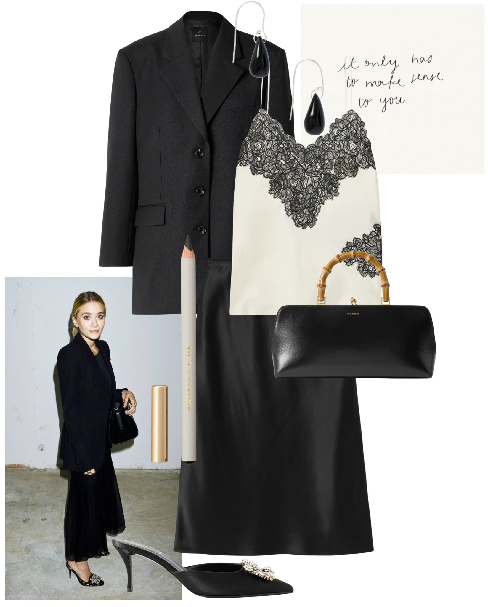 NETAPORTER Lace Top Three Ways 

Date night outfits | NYE | Christmas | blazer | bag | watch | jeans | coat | jacket | jewellery | silk | makeup | sunglasses | belt | party 

#LTKpartywear #LTKuk #LTKluxury