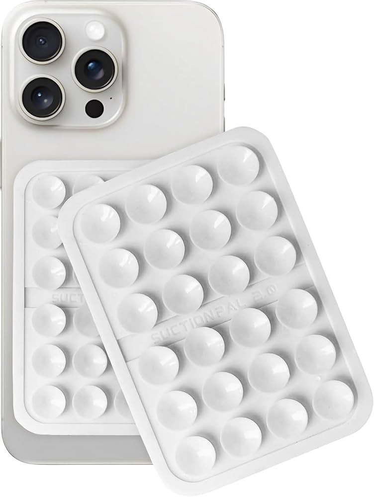 2-Pack Sticky Silicone Suction Phone Grip with 24 Suction Cups for Suction Phone Mount Ideal for ... | Amazon (US)