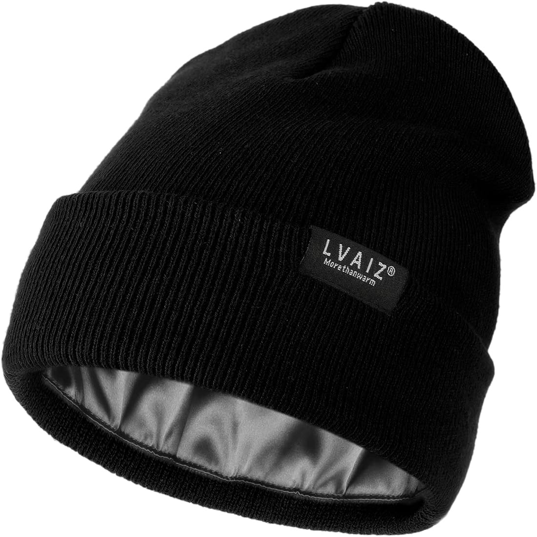 Satin Lined Winter Beanie Hats for Women Knitted Watch Hat with Silk Lining Unisex Solid Skull Cap | Amazon (US)