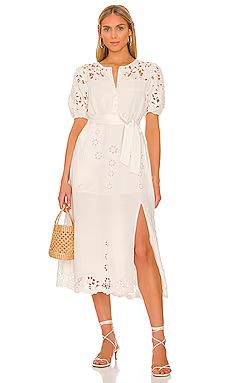 Tularosa Annie Midi Dress in White from Revolve.com | Revolve Clothing (Global)