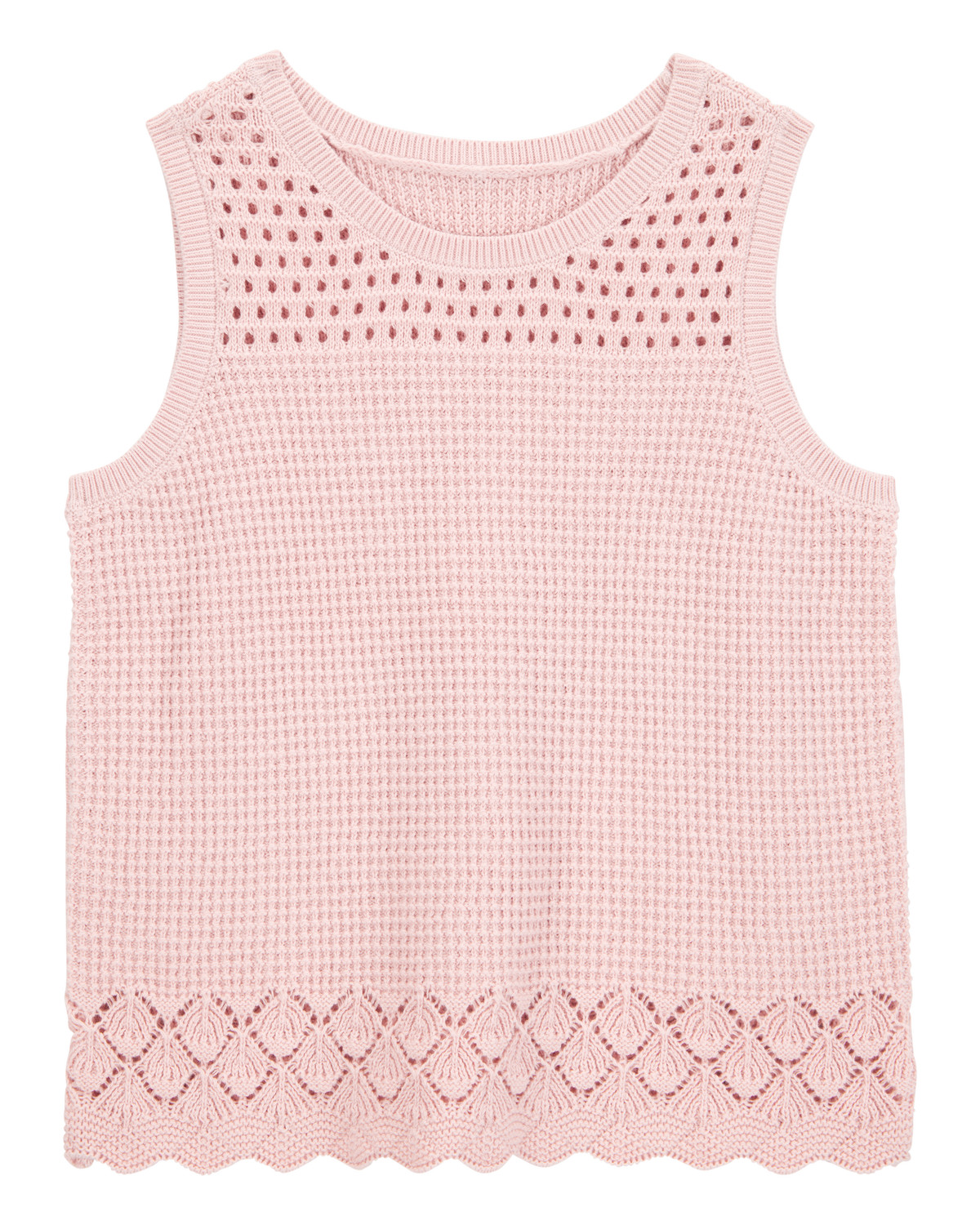 Kid Pointelle Sweater Knit Tank - Pink - OshKosh | Carter's | Carter's Inc