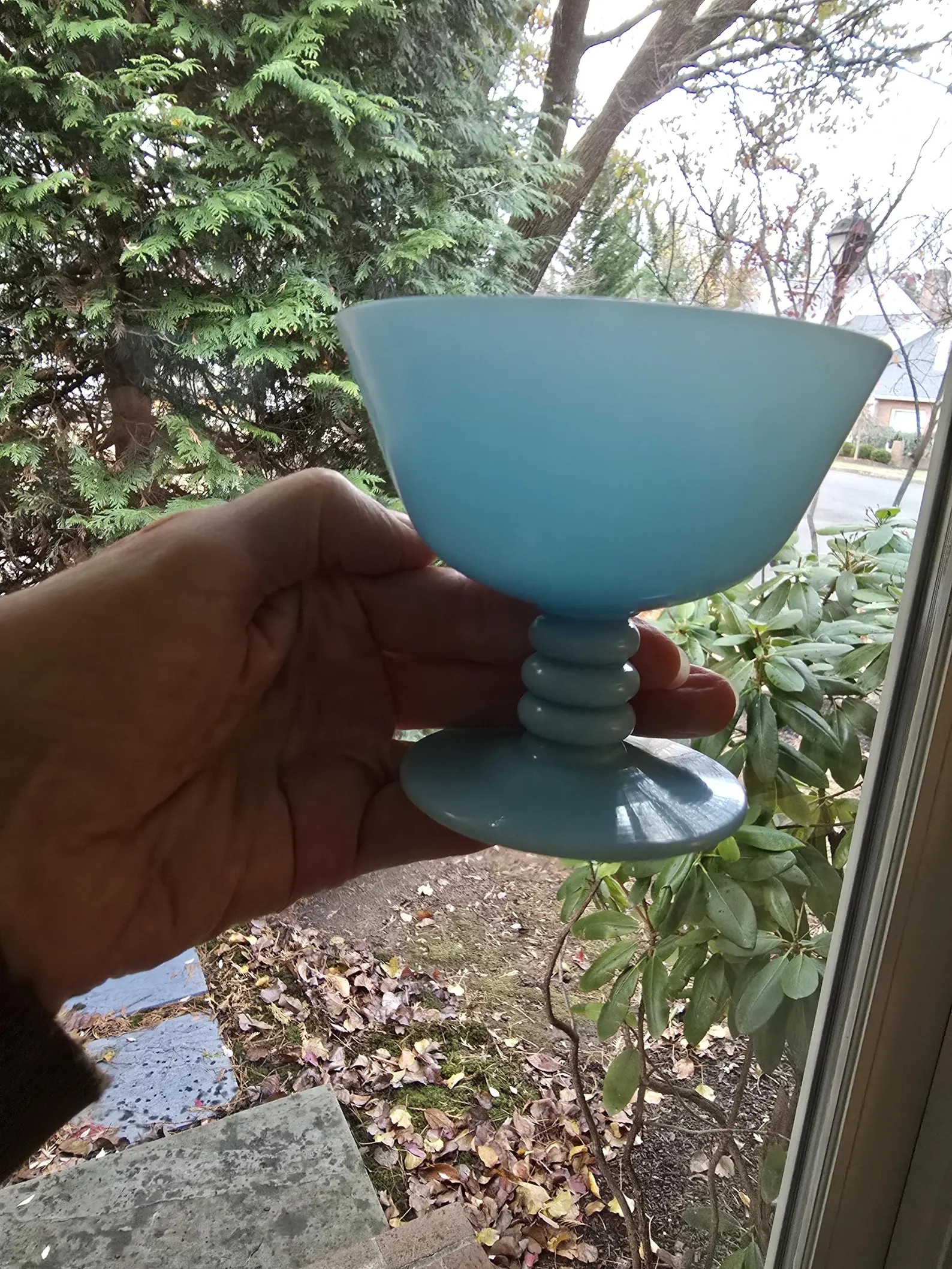 Antique French Portieux Vallerysthal Blue Opaline Glass Dessert Cup, Champagne Coupe / Cocktail G... | Etsy (US)