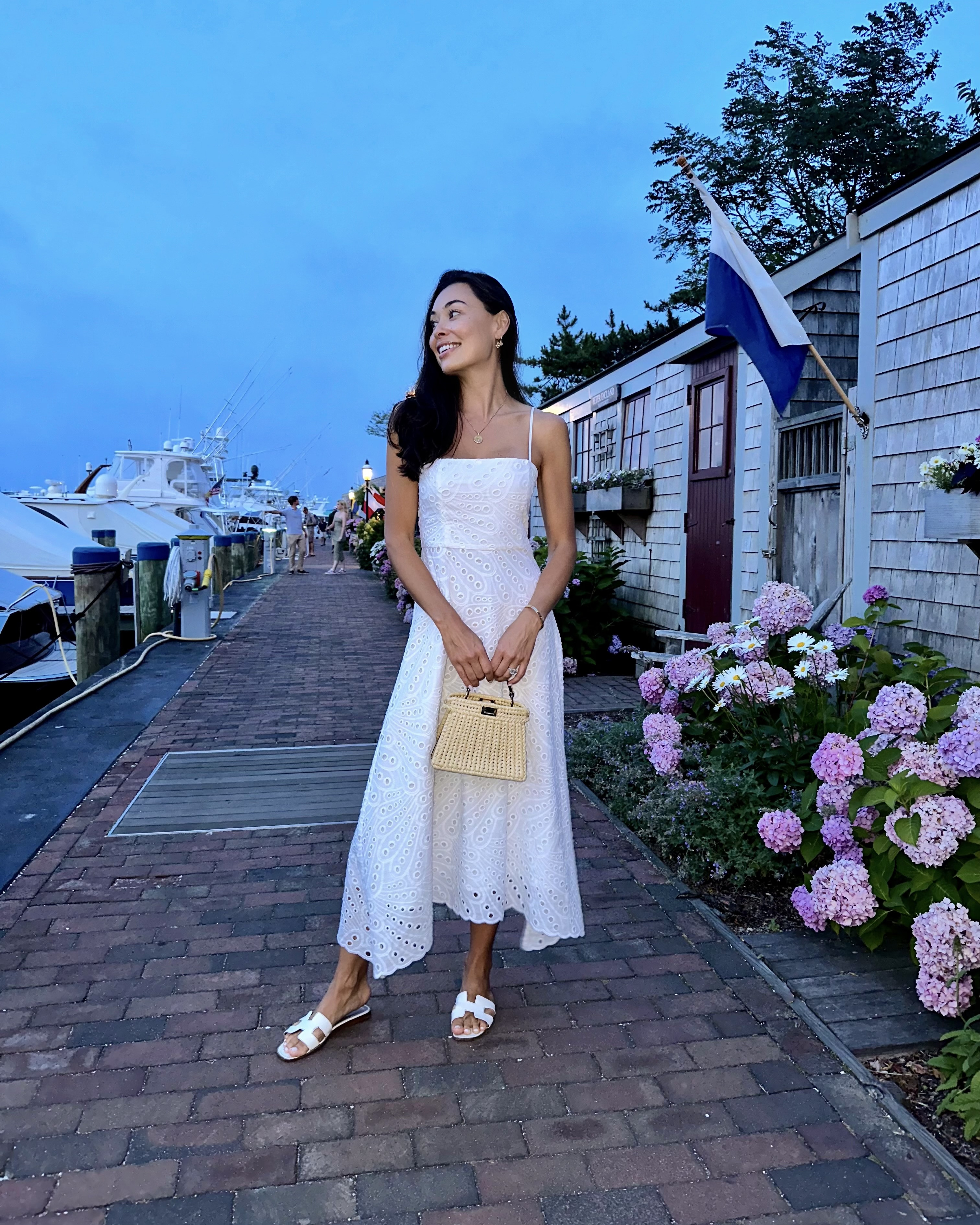 White eyelet dress, Nantucket, date night, spring fashion, Everyone Loves The Weekend dress. 

#LTKShoeCrush #LTKItBag #LTKSeasonal