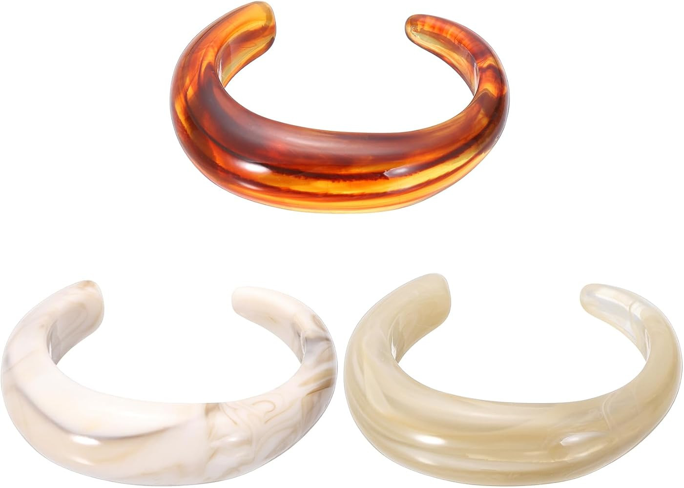 MECCANIXITY Acrylic Open Chunky Bangle Bracelets for Women, Acrylic Resin Bangles Statement Aceta... | Amazon (CA)