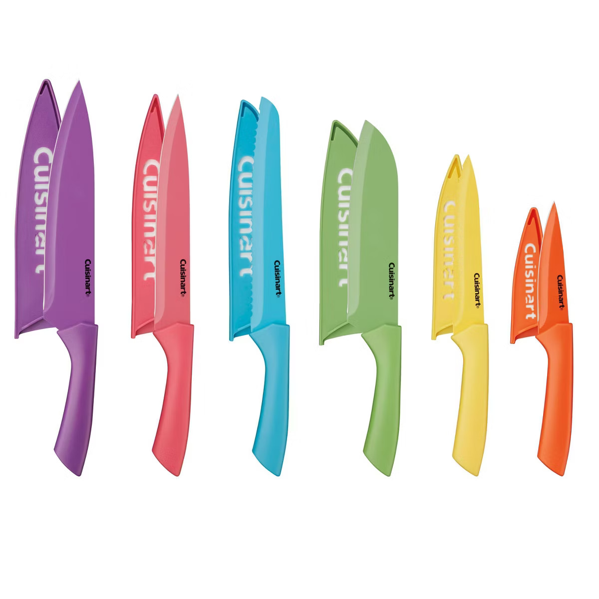Cuisinart Advantage 12pc Ceramic-Coated Color Knife Set With Blade Guards- C55-12PRC2: Multicolor... | Target