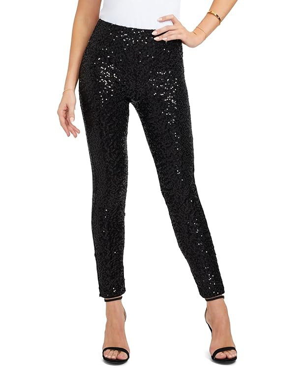 Tipsy Elves Shiny Sequin Leggings for Women for Holiday Outfits and Beyond | Amazon (US)