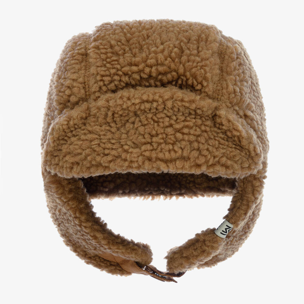 Brown Sherpa Fleece Trapper Hat | Childrensalon