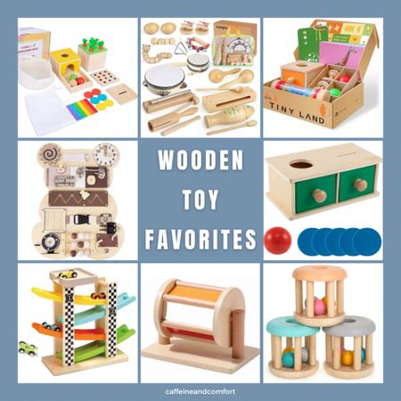 Wooden toy favorites for babies and toddlers! Great for gifts! #babygifts #babytoys #toddlergifts #toddlerstoys #woodentoys #montessori 

#LTKunder50 #LTKbaby