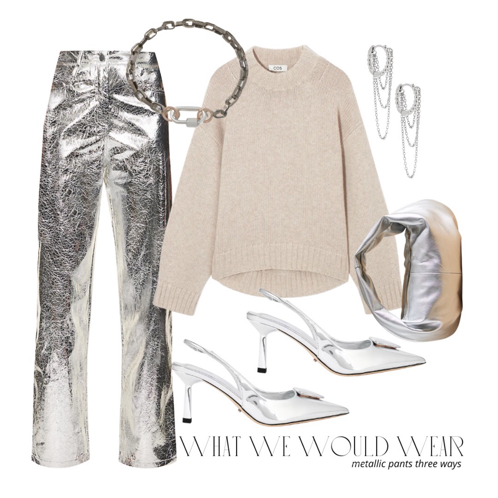 How to style metallic silver pants 🪩