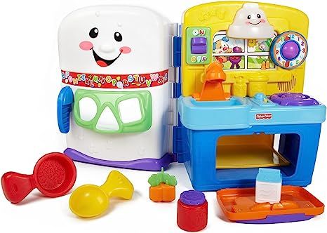 Fisher-Price Laugh & Learn Toddler Playset, Learning Kitchen With Music Lights & Bilingual Conten... | Amazon (US)