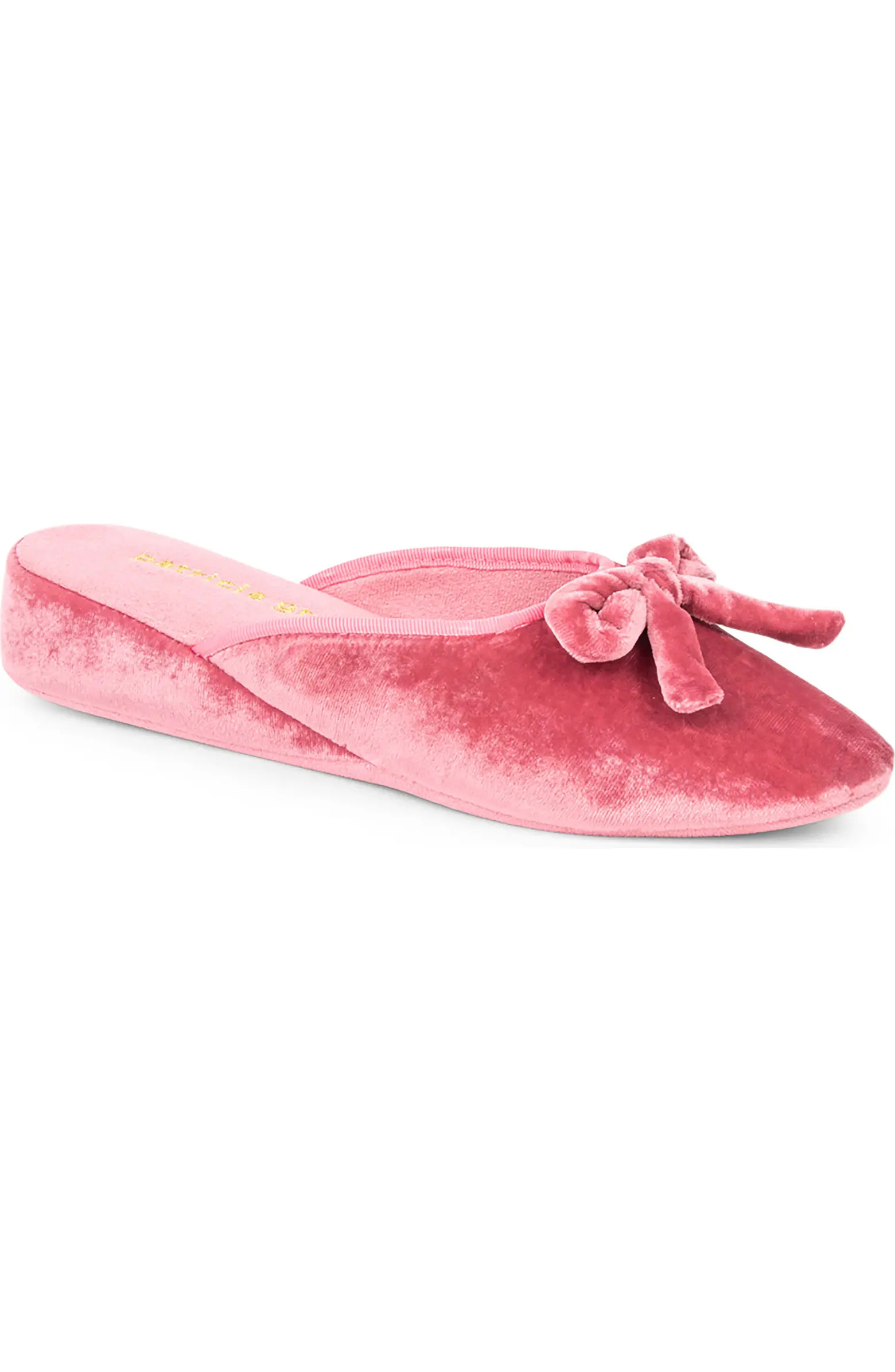 Velvet Bow Wedge Slipper (Women) | Nordstrom