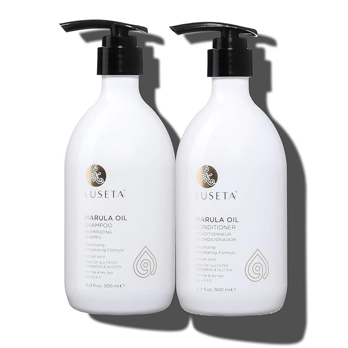 Luseta Marula Oil Shampoo & Conditioner Set, for Fine and Dry Hair, 2 x 16.9 Oz | Amazon (US)
