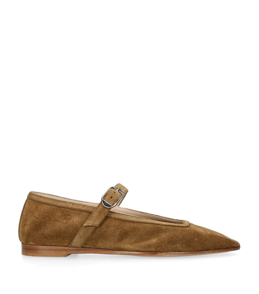 Suede Mary Jane Ballet Flats | Harrods