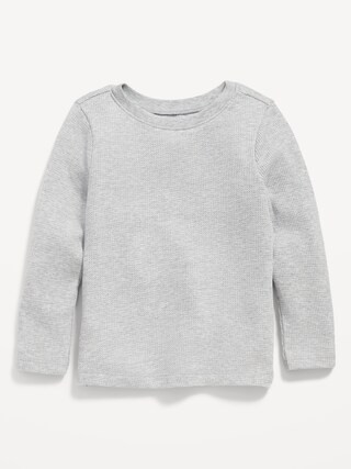 Unisex Solid Long-Sleeve Thermal-Knit T-Shirt for Toddler | Old Navy (CA)