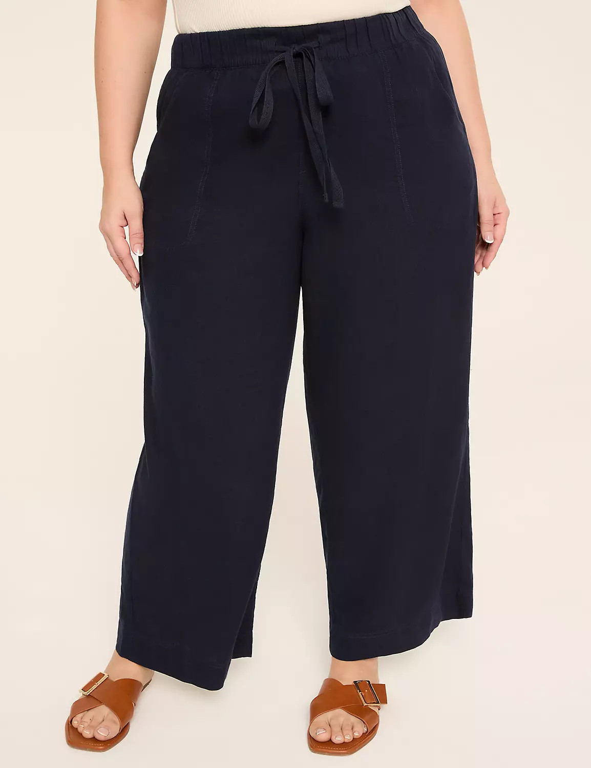 Linen Wide Leg Pant | LaneBryant | Lane Bryant (US)
