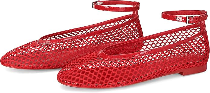 Mesh Ballet Flats for Women Round Toe Buckle Strap Fishnet Mary Jane Flats Comfy Casual Office Wo... | Amazon (US)
