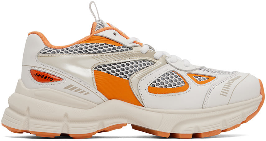 White & Orange Marathon Runner Sneakers | SSENSE