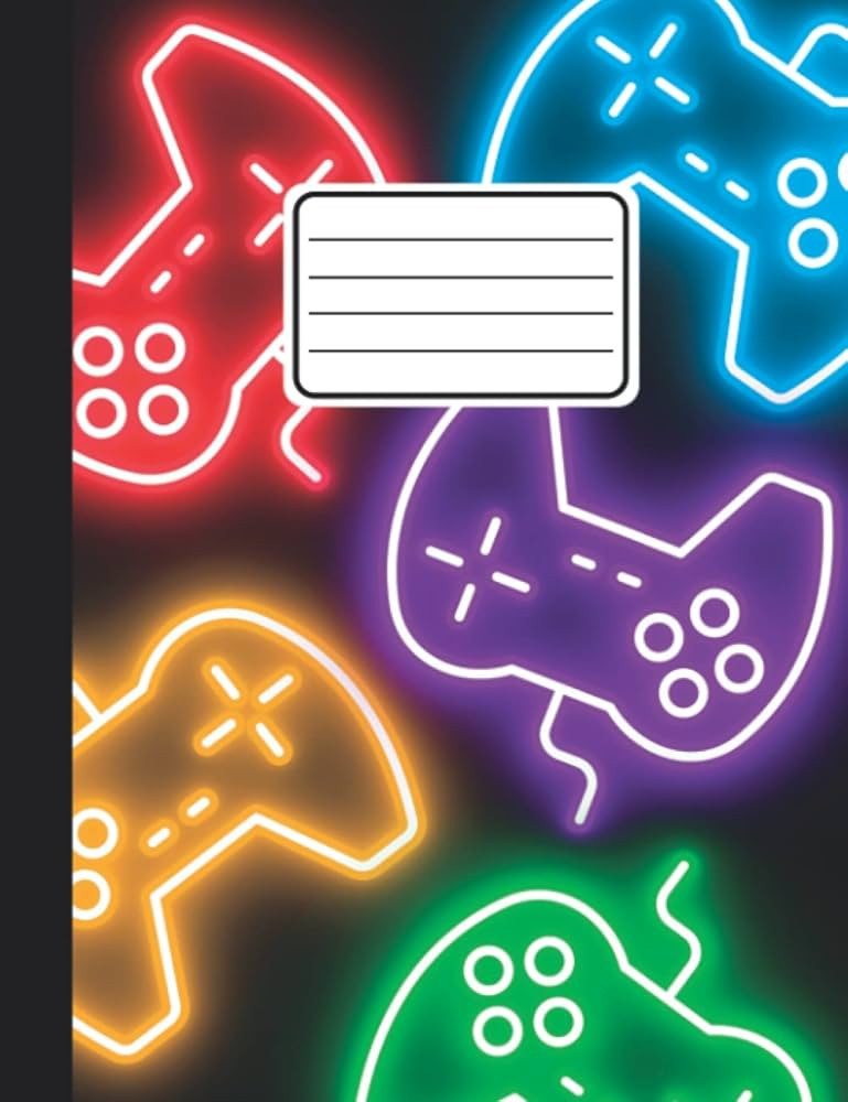 Composition Notebook: Wide Ruled Lined Paper 110 pages (55 sheets) 9-3/4 x 7-1/2 inches Gamer Gam... | Amazon (US)