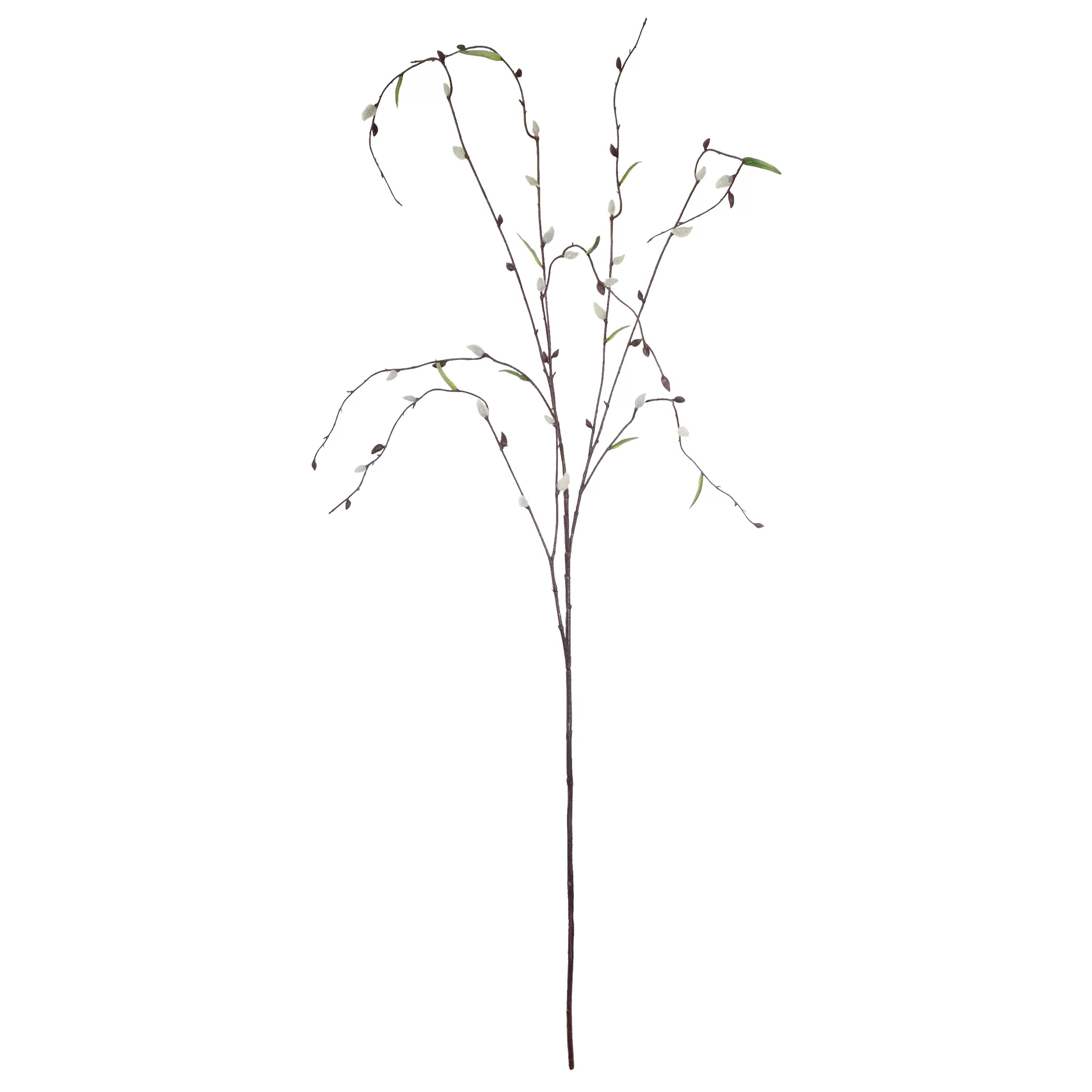 46.5" Artificial Silk White-Brown Pussy Willow Flower Long Stem, by Mainstays | Walmart (US)