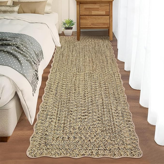 GarveeHome Printed Rugs (Not Woven!) Washable Runner Rug 2x6 Scalloped Non Slip Kitchen Rugs Indo... | Amazon (CA)