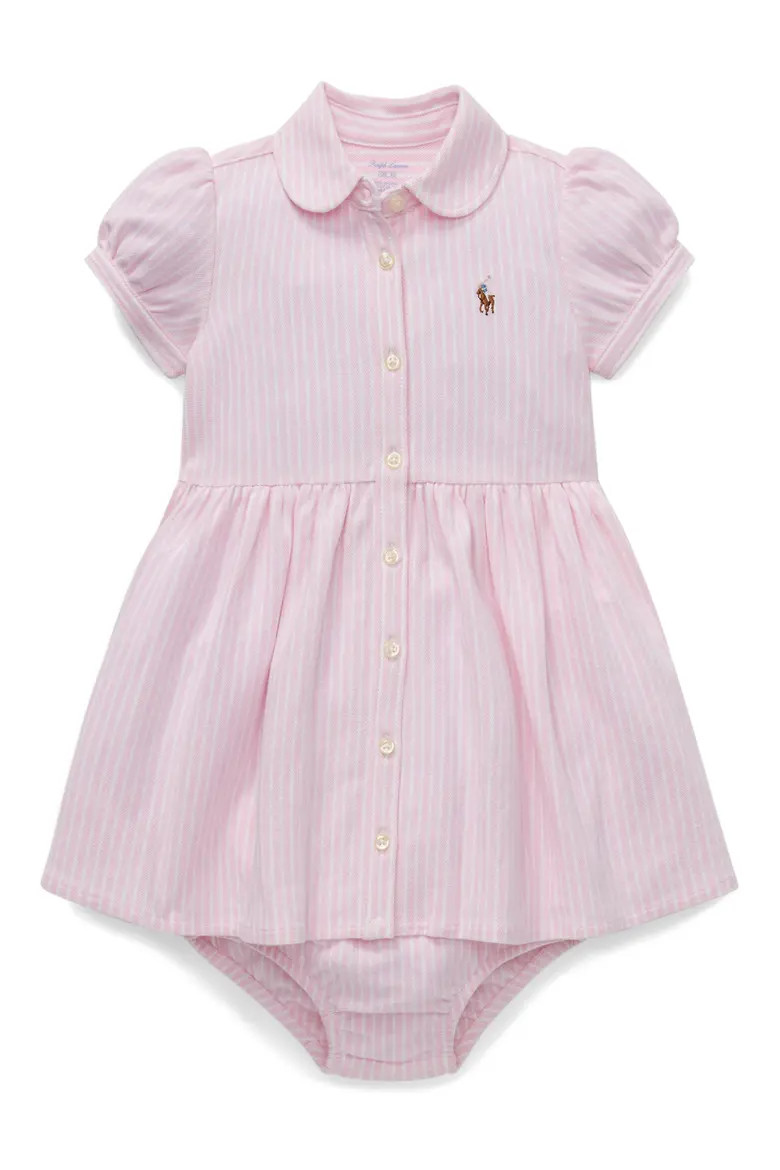 Oxford Stripe Cotton Piqué Dress & Bloomers (Women) | Nordstrom | Nordstrom
