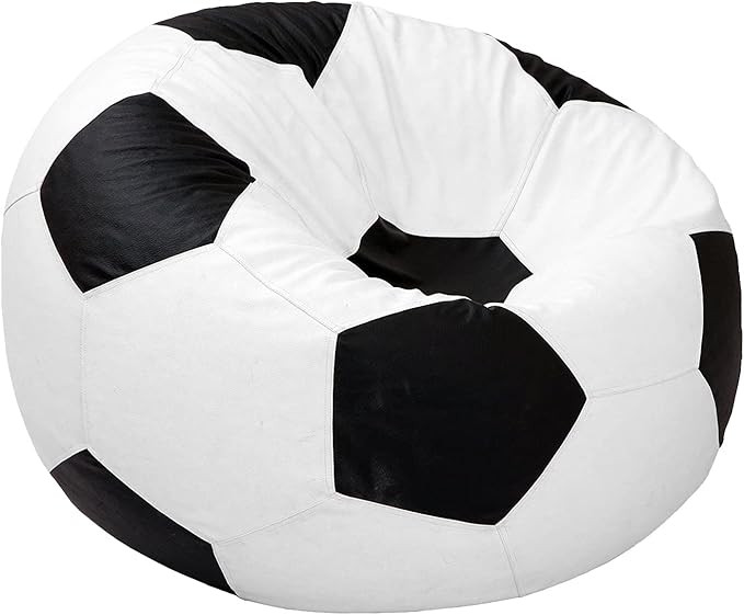 Ample Decor Soccer Bean Bag Cover (Filler Not Included), Leatherette Durable Double Stitched Mate... | Amazon (US)