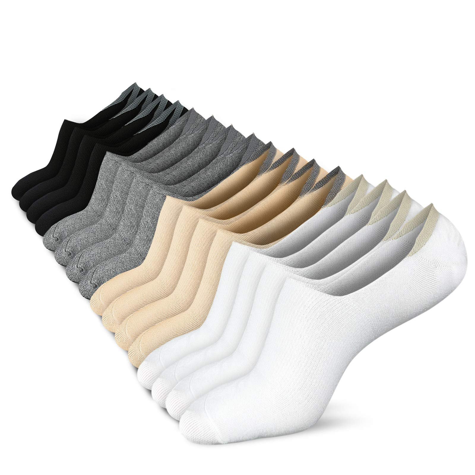 No Show Socks Women Low Socks Non Slip Flat Boat Line 4/8 Pairs | Amazon (US)