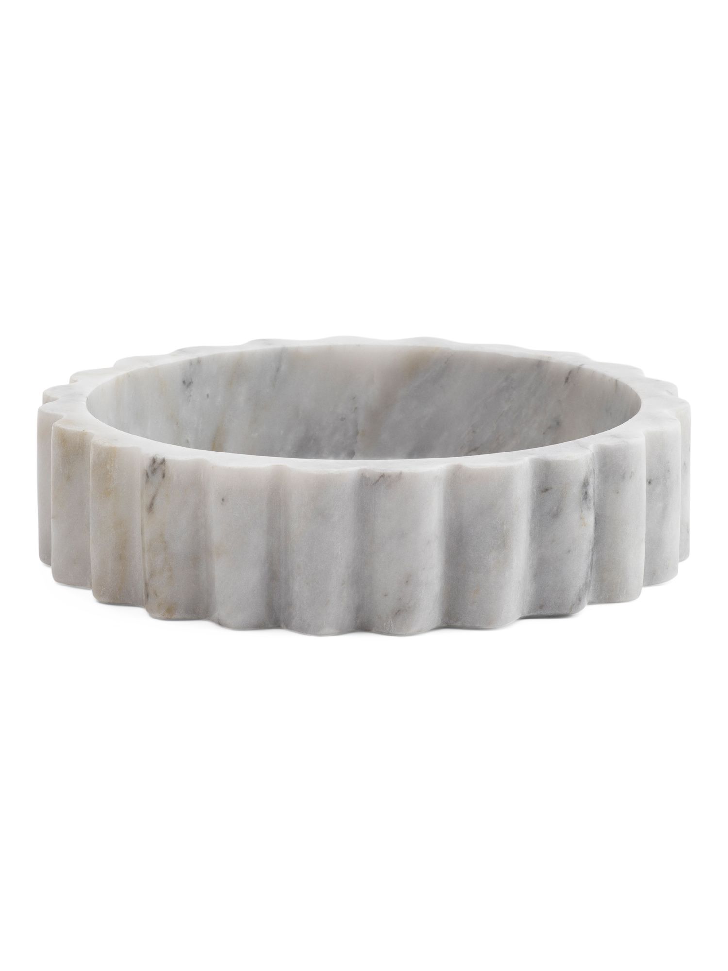 10in Solid Marble Fluted Bowl | TJ Maxx