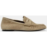 Zara - Suede Soft Loafers - Sand/Brown - 6½ - Woman | Zara US