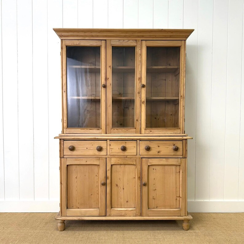 A 19th Century English Pine Bookcase Cabinet or Hutch - Etsy | Etsy (US)