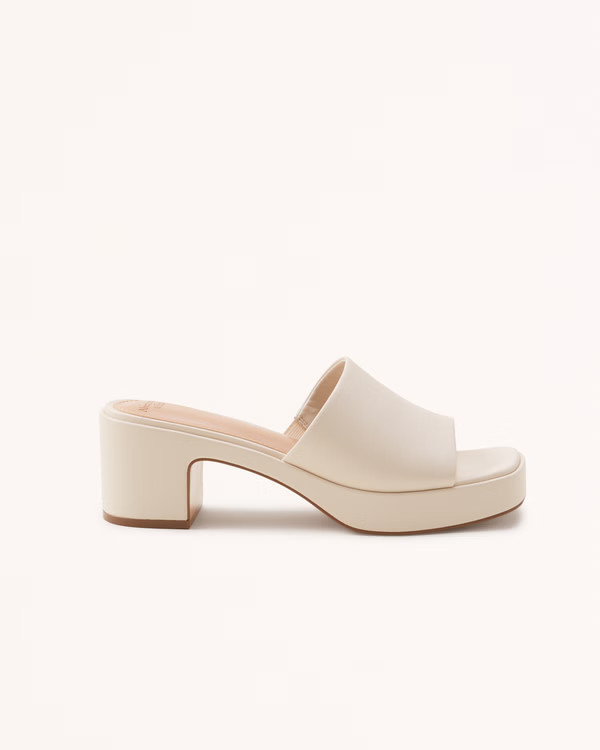 Retro Mule Platform Sandals | Abercrombie & Fitch (US)