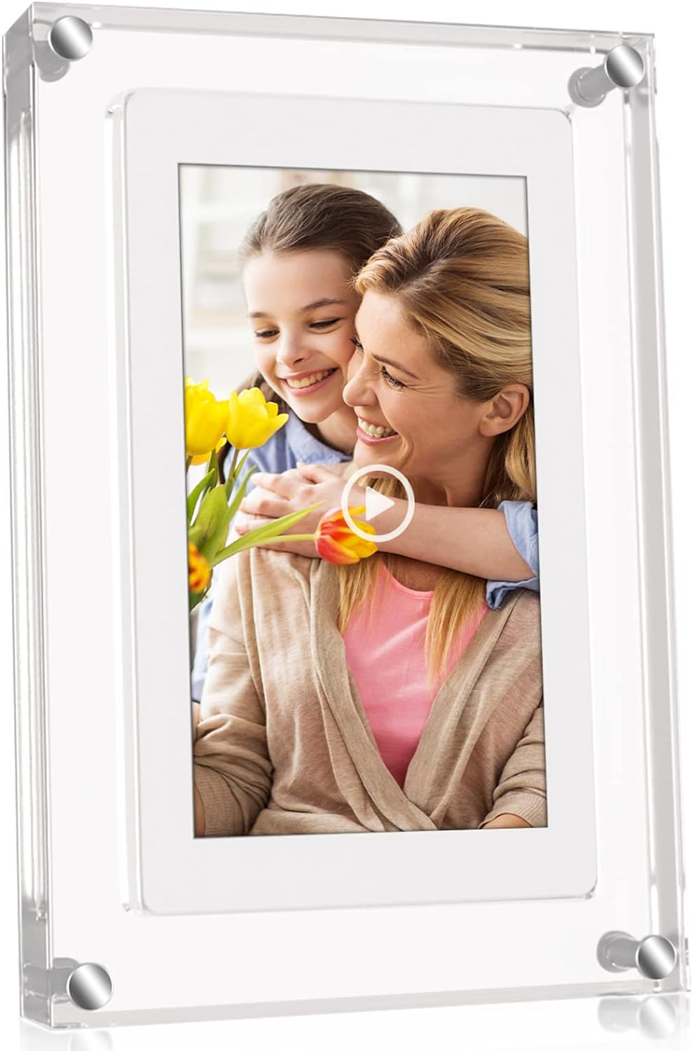 5 Inch Acrylic Video Picture Frame with 4GB Memory, Digital Motion Video Loop Player with Sound, ... | Amazon (US)