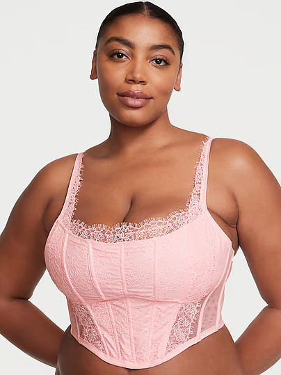 Dream Angels Lace Corset Top, Pink, S - Women's Bras - Victoria's Secret | Victoria's Secret (US / CA )