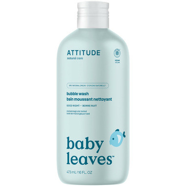 ATTITUDE Baby Leaves Night Bubble Wash Almond Milk | Well.ca