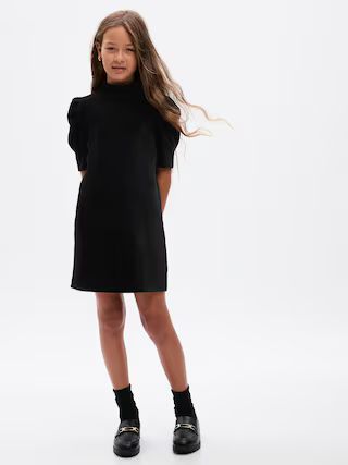 Kids Puff Sleeve Velvet Rib Dress | Gap (US)