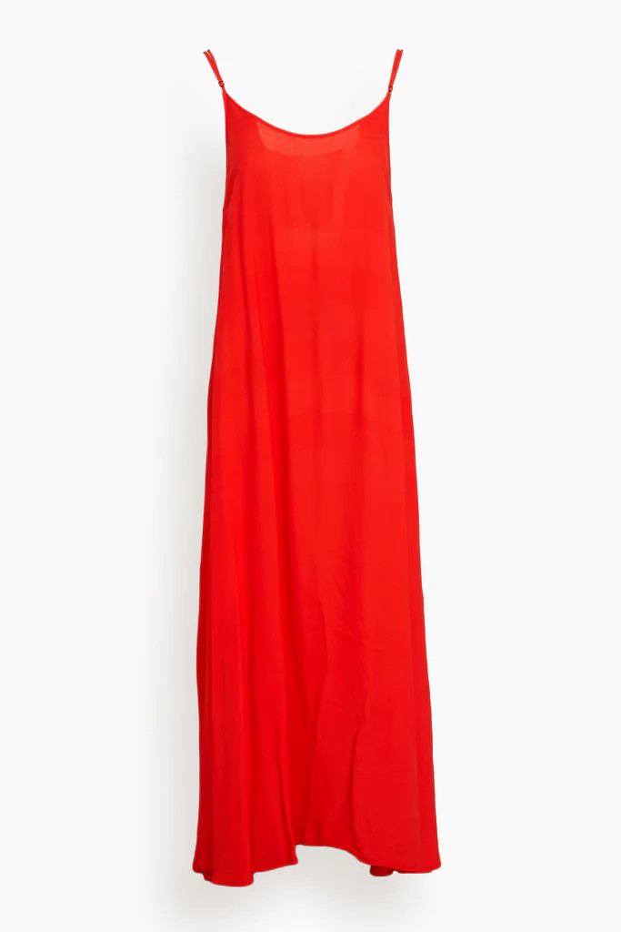 Georgette Doppia Slip Dress in Orange | Hampden Clothing