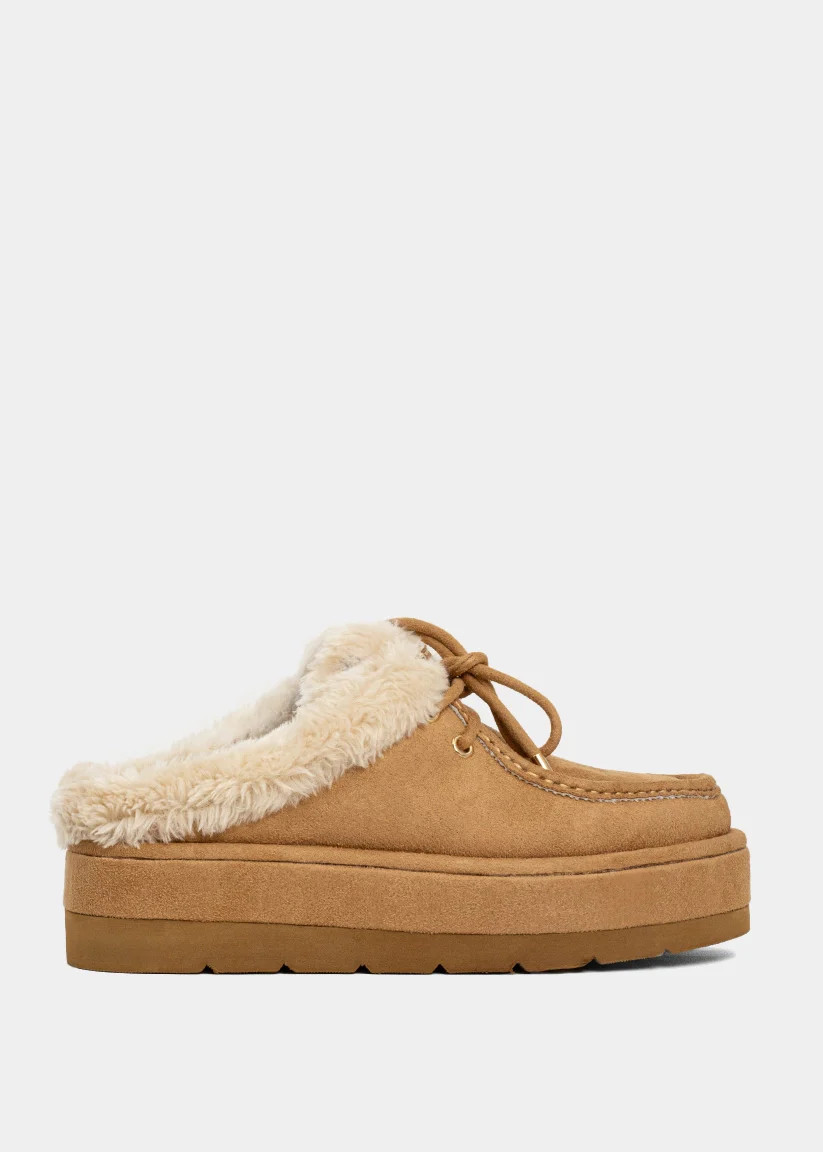 Tulsa Camel Suede Platform Mule – SHUSHOP | SHUSHOP