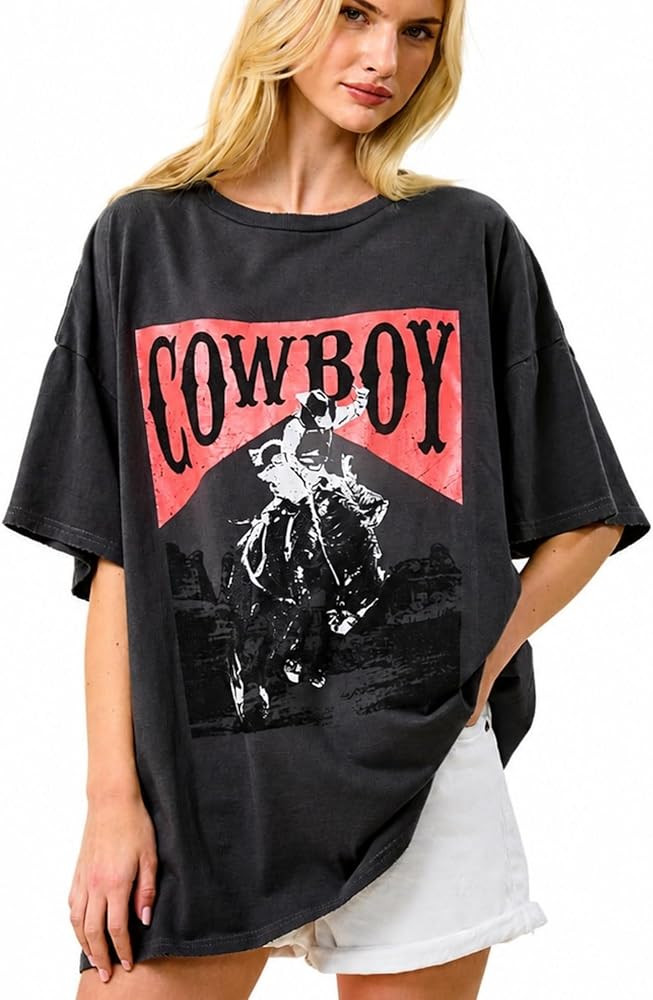 Extra Oversized Graphic Tee for Women \u2013 Runs Very Large, Size Down 1\u20132, Extreme Baggy F... | Amazon (US)