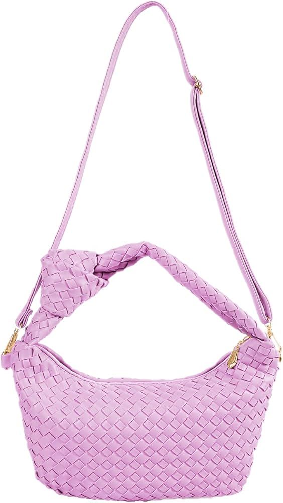 Women's Soft Faux Leather Tote Bag Top Handle Shoulder Bag Satchel Large Capacity Handbag (Purple... | Amazon (US)