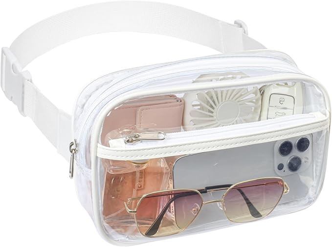 Packism Clear Fanny Pack Stadium Approved - Clear Belt Bag for Women Men Plus Size Transparent Wa... | Amazon (US)