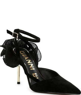 Bradley Suede Ruffle Detail Pumps | Dillard's