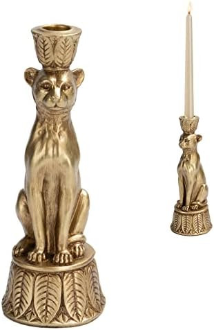 Candle Stick Holder Table Decor - Leopard Resin Modern Golden Candlestick Holder Coffee Table Dec... | Amazon (US)