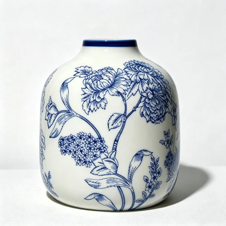 Luckky Vintage Ceramic Flower Vase,Cream White Decorative Vase for Fall Home Decor,Tabletop Accen... | Walmart (US)