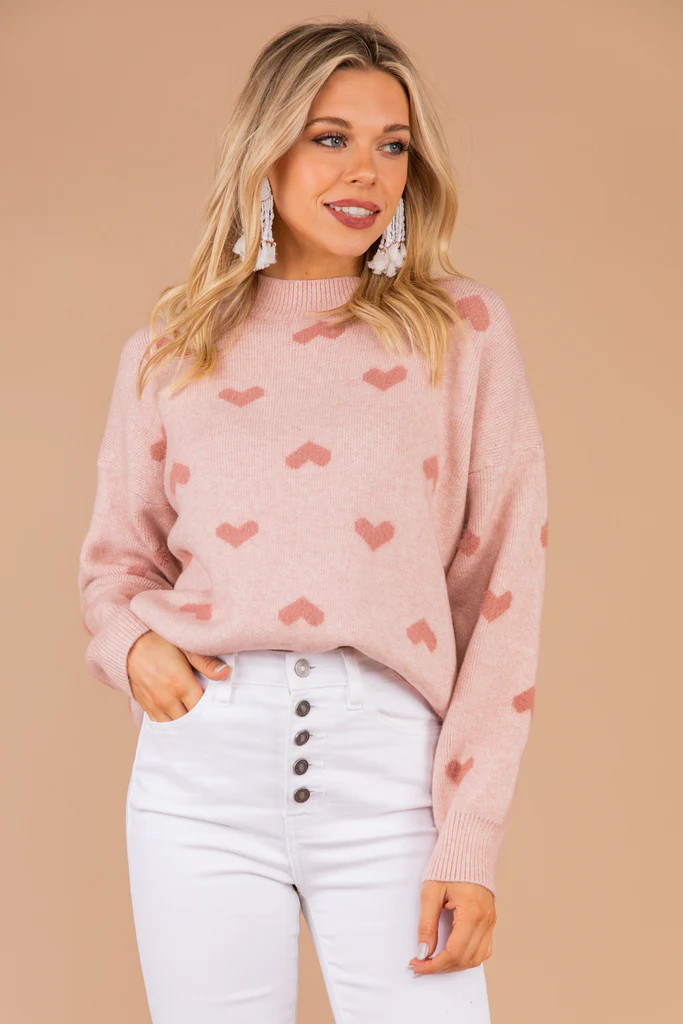 A Work of Heart Pink Sweater | The Mint Julep Boutique