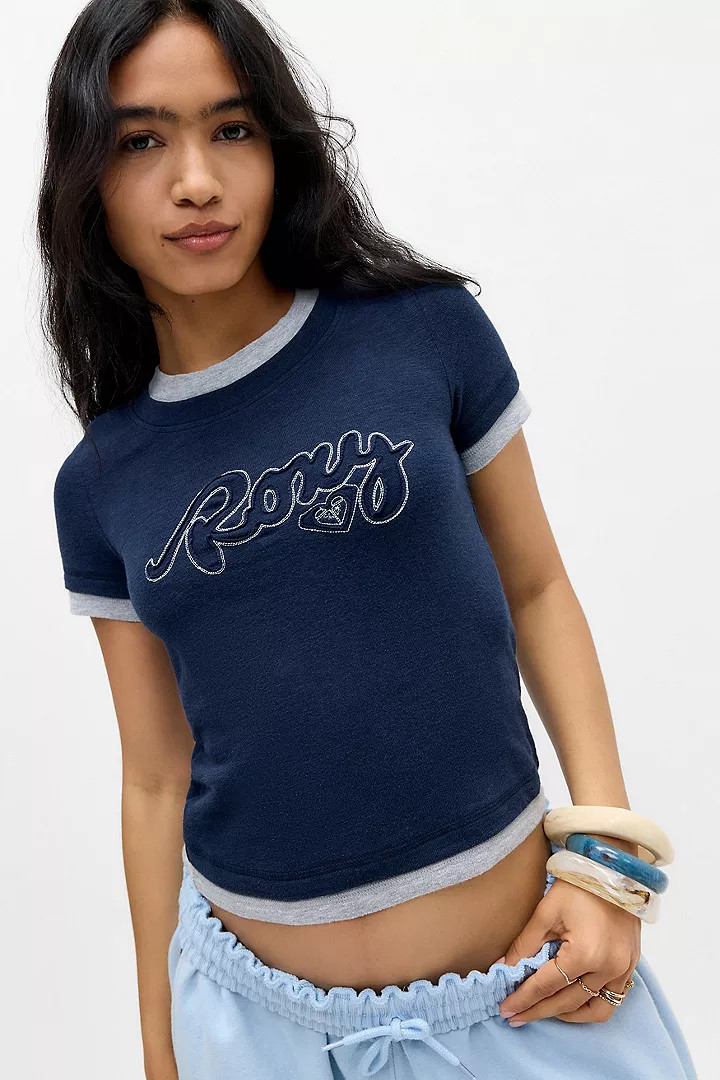 Roxy UO Exclusive Layered Short Sleeve T-Shirt | Urban Outfitters UK