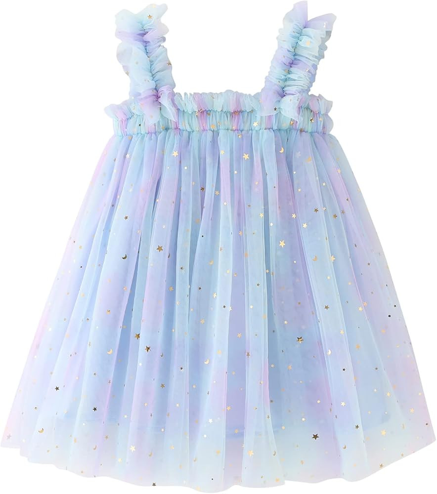 AGQT Baby Girls Tulle Tutu Dress Birthday Party Tulle Babydoll Dresses Size 6M-5T | Amazon (US)