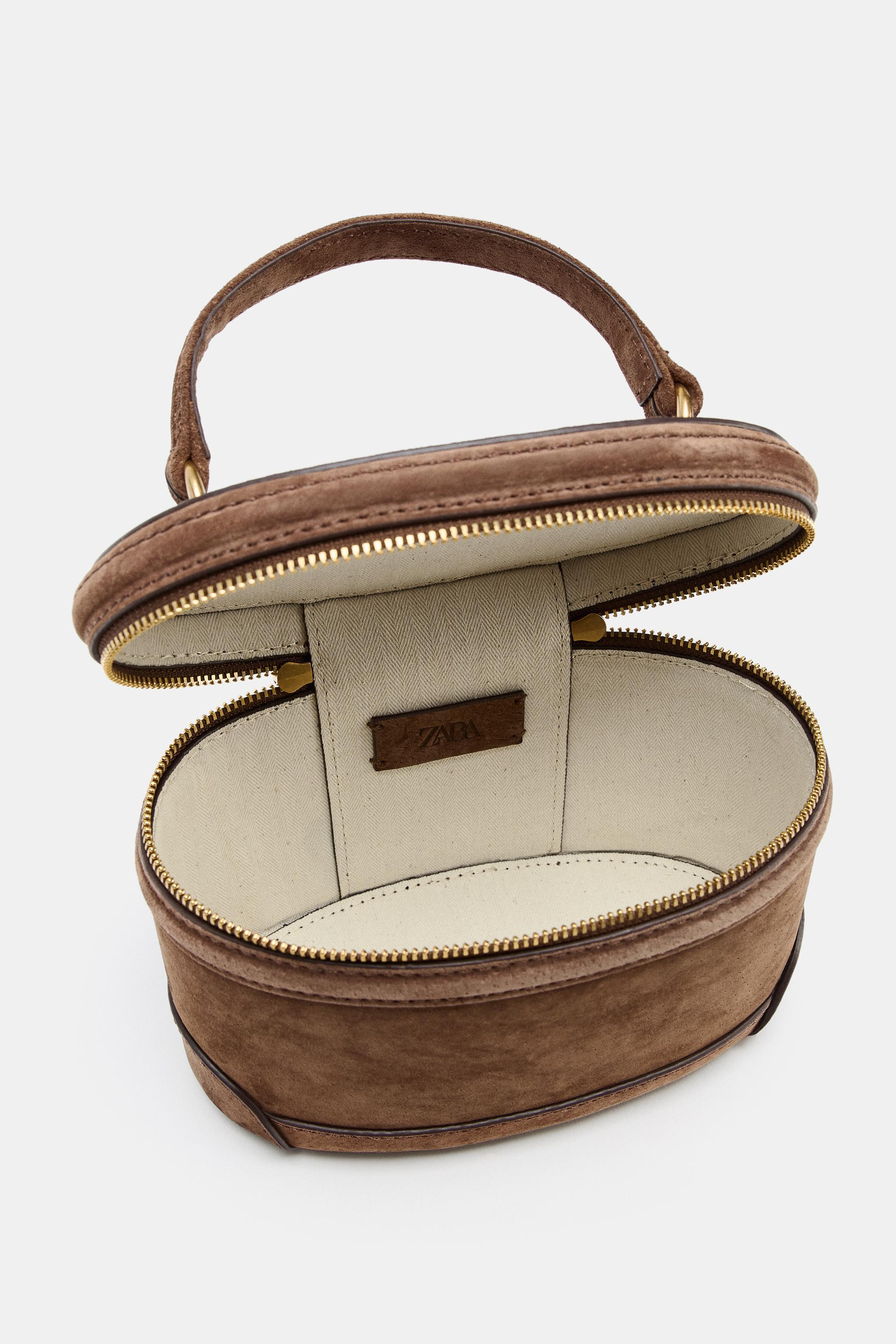 LEATHER VANITY BAG | Zara US